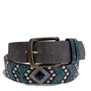 Leatherock Women’s Southwestern Belt 90s Studs Statement Embellished Size S/M